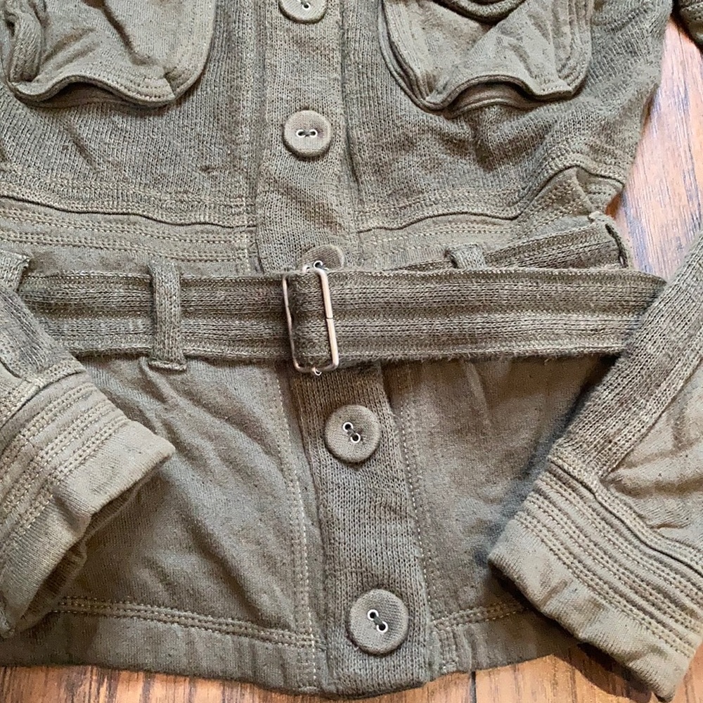 Free People Green Button Down Jacket - image 3